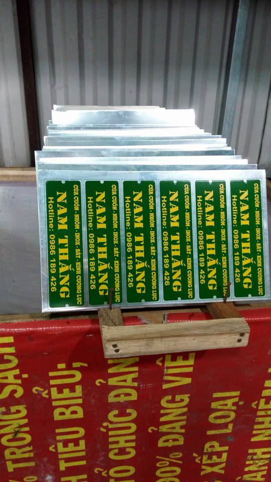 Nhận làm tem mác kim loại nhôm in/ăn mòn giá rẻ tại Hà Nội 2