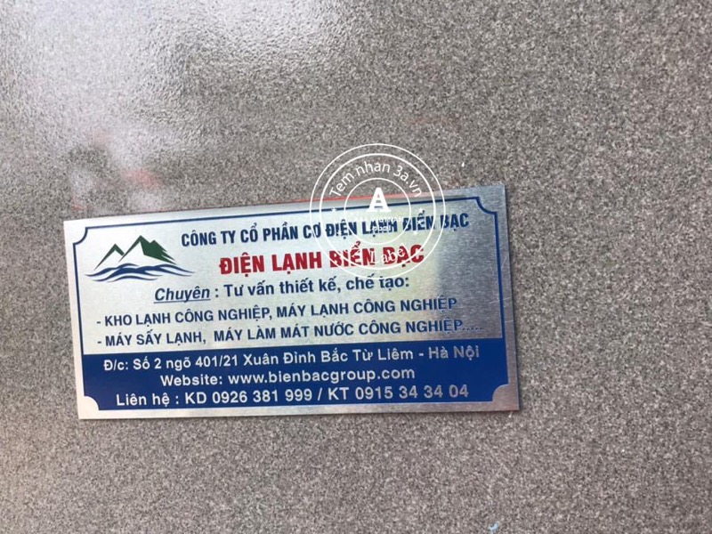 Địa chỉ làm tem inox ăn mòn giá rẻ nhất 