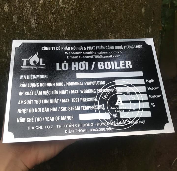 Địa chỉ làm tem nhôm in, ăn mòn giá rẻ tại TPHCM