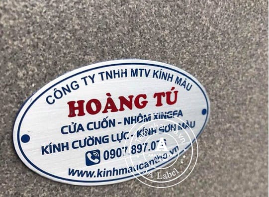 Địa chỉ làm tem nhôm in, ăn mòn giá rẻ 