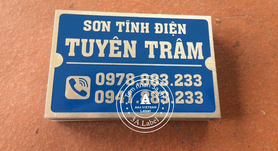 Địa chỉ làm tem nhôm in, ăn mòn giá rẻ nhât tại Hà Nội 7