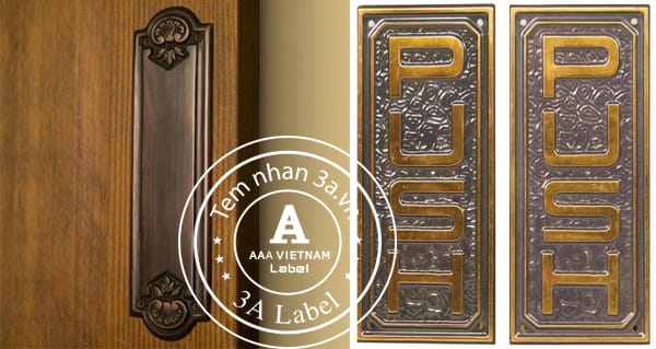 Làm tem mác đồng cho cửa chống cháy giá rẻ 