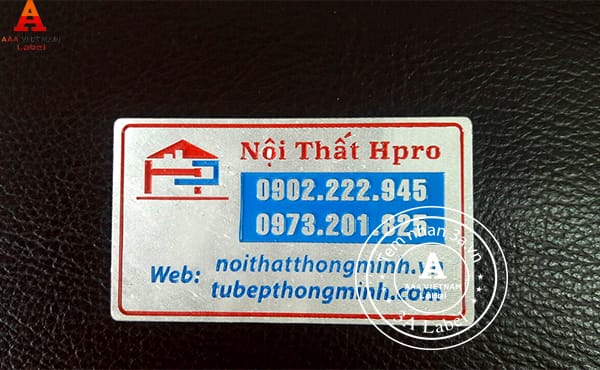 Sản xuất tem nhôm xước, tem nhôm phay tại Hà Nội 