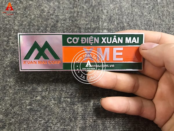 Sản xuất tem nhôm, tem nhôm xước giá rẻ 