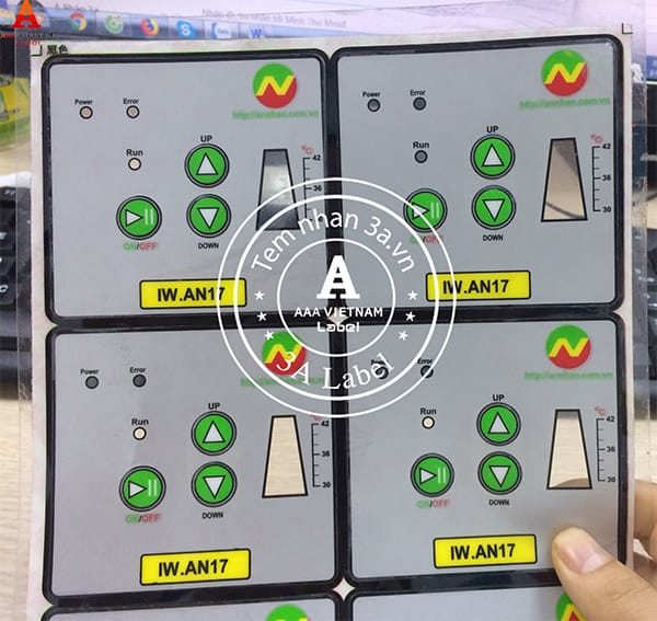 Tem mặt phím nổi cho máy móc công nghiệp giá rẻ nhất 9