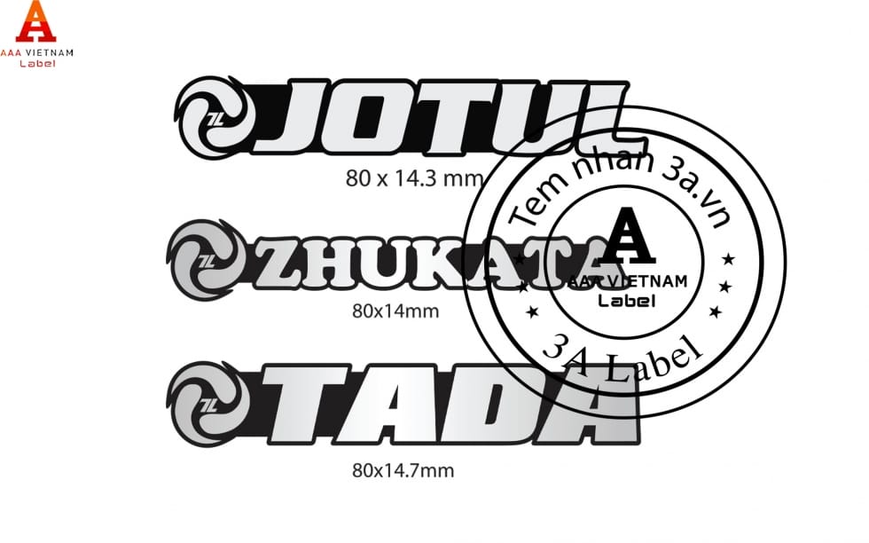 Logo, tem nhôm phay xước, dập nổi giá rẻ 