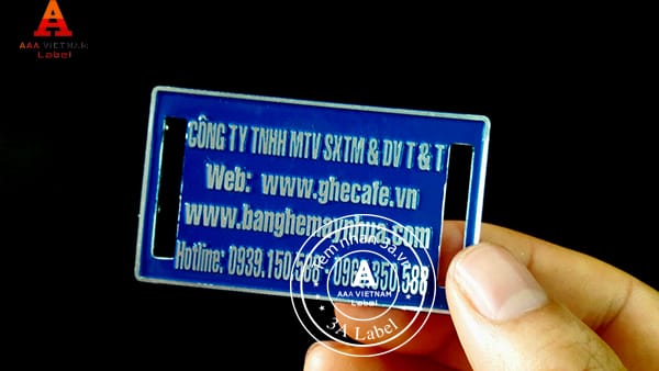 Nhãn nhôm phay cho logo thương hiệu 