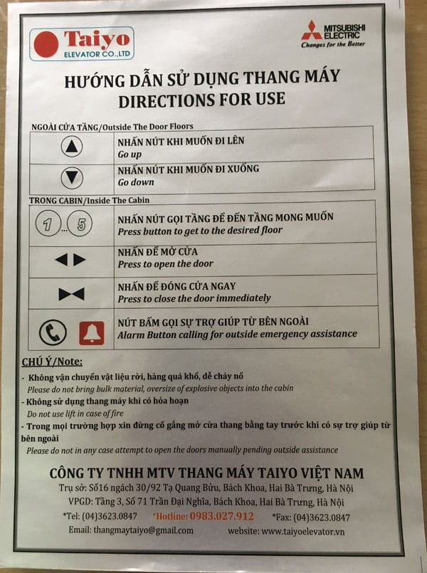 biển chỉ dẫn - hướng dẫn cầu thang máy giá rẻ nhất 2