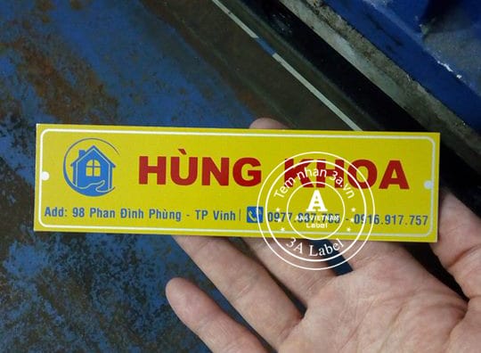Địa chỉ làm tem nhôm in, ăn mòn giá rẻ 5