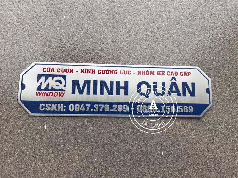 Gia công tem nhôm in, ăn mòn giá rẻ nhất tại Hà Nội