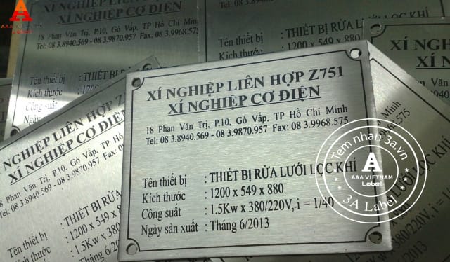 In tem inox ăn mòn giá rẻ