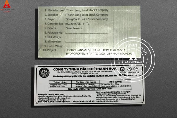Logo nhôm in giá rẻ nhất 7
