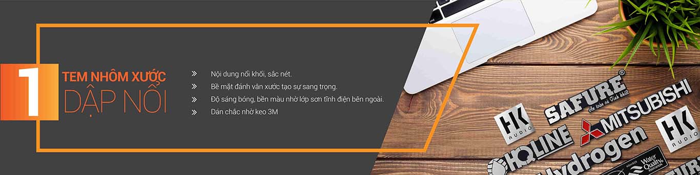 Tem nhôm xước, dập nổi