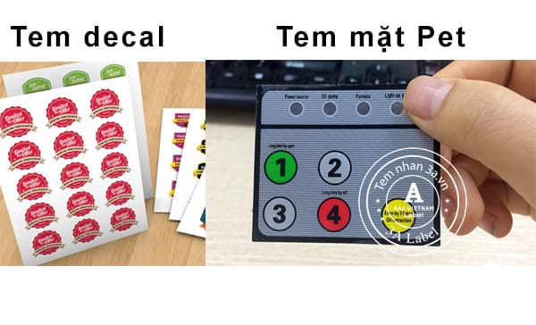 Phân biệt tem mặt Pet, tem decal nhựa giá rẻ 8