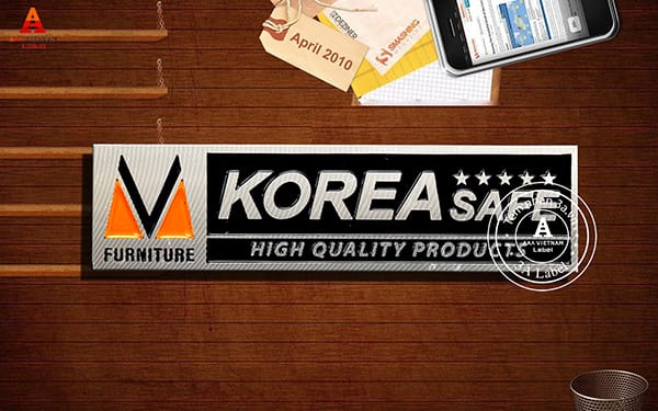 Tem nhôm xước cho két sắt tại Tem nhãn 3A